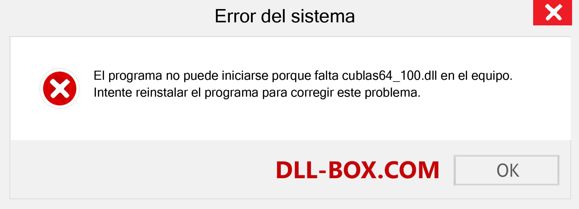 ¿Falta el archivo cublas64_100.dll ?. Descargar para Windows 7, 8, 10 - Corregir cublas64_100 dll Missing Error en Windows, fotos, imágenes